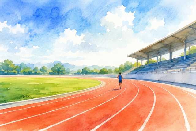 watercolor-athletics-track-stadium-runner