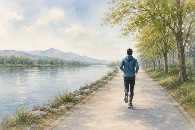 watercolor-calm-lakeside-running-path
