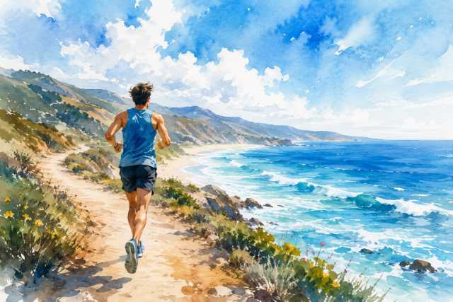 watercolor-ocean-cliff-trail-runner